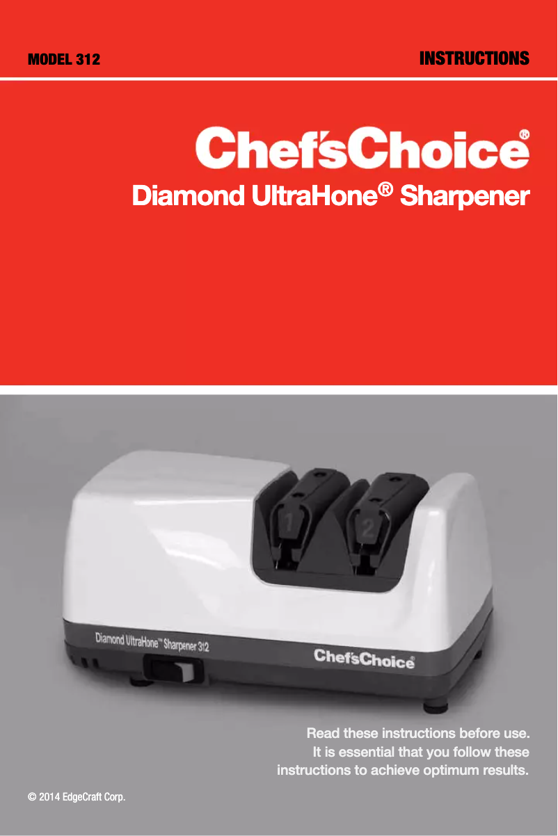 First page image of the manual for Diamond UltraHone CC312
