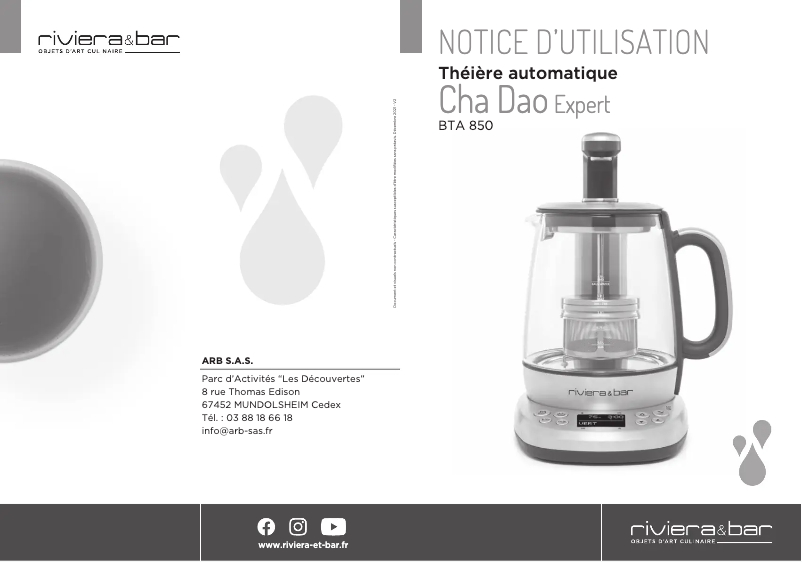 First page image of the manual for BTA850