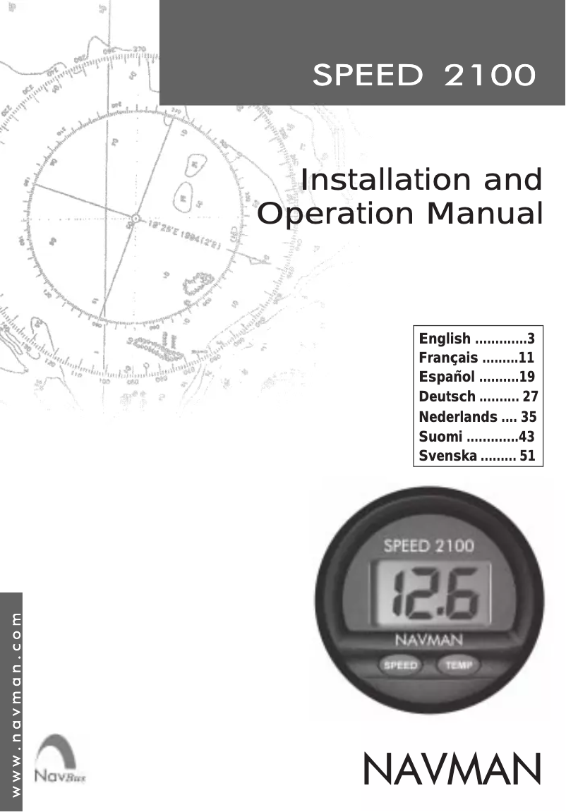 First page image of the manual for Speed 2100