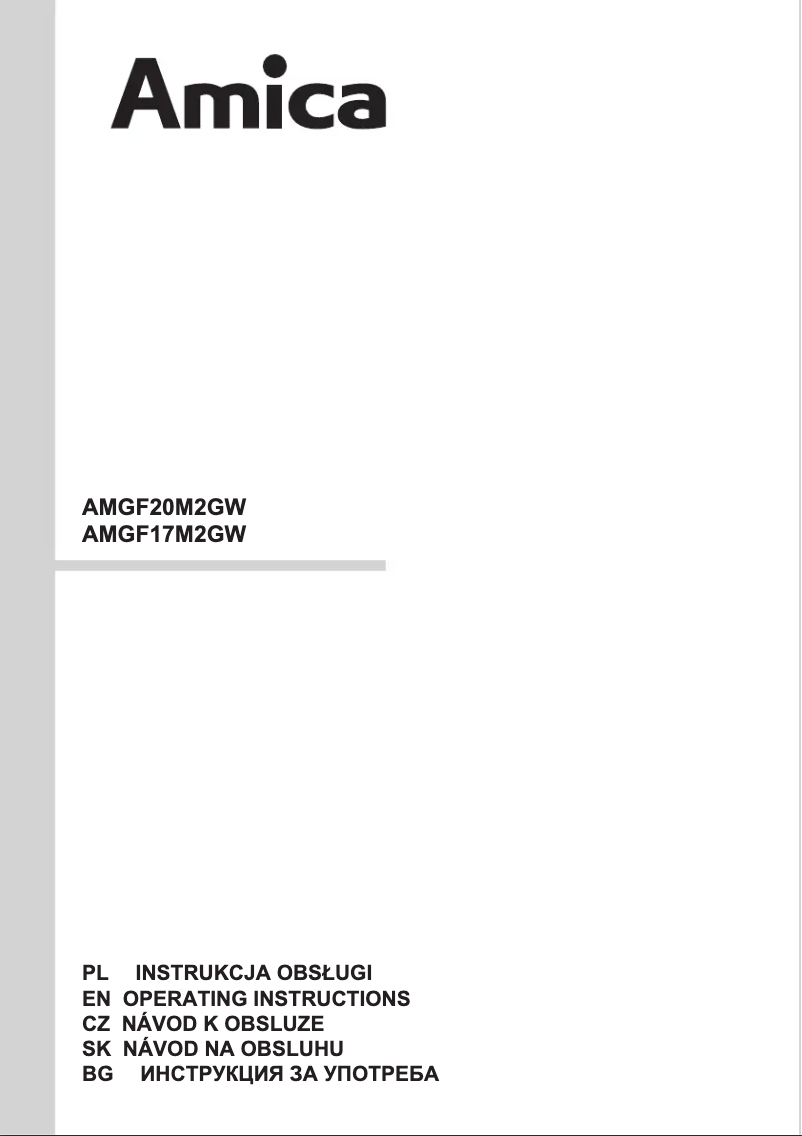 Page 1 of the manual User Manual Amica AMGF20M2GW