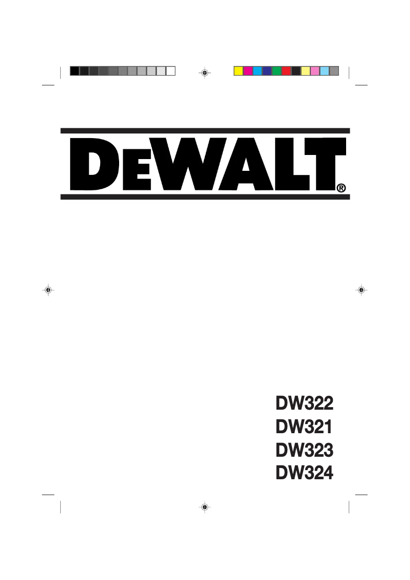 First page image of the manual for DW321