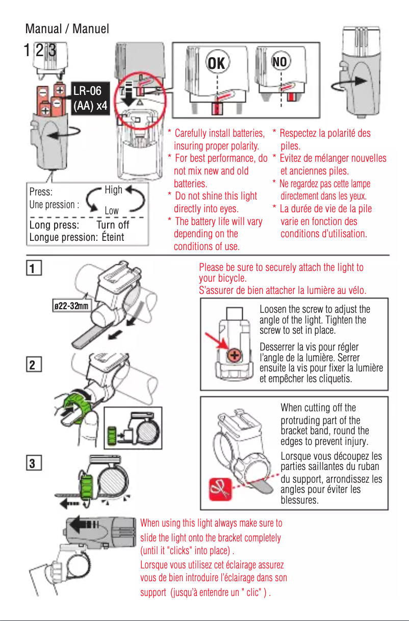 Page 1 of the manual User Manual Cateye HL-EL520