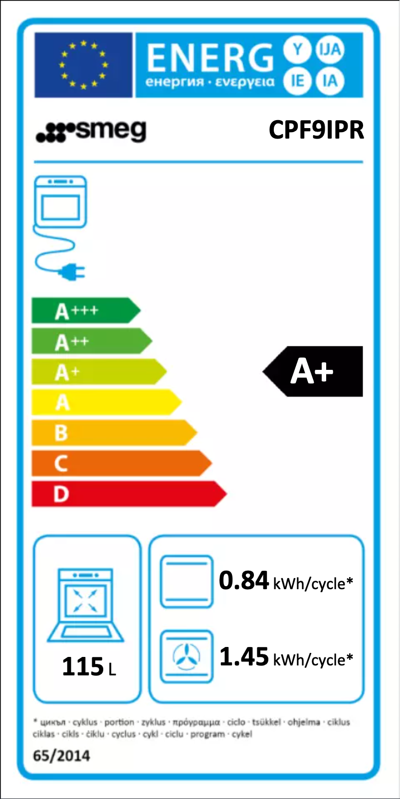 First page image of the manual for CPF9IPR