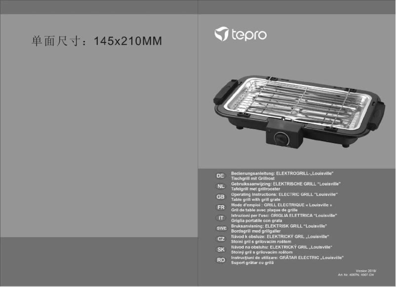 Page 1 of the manual User Manual tepro Louisville 4007N