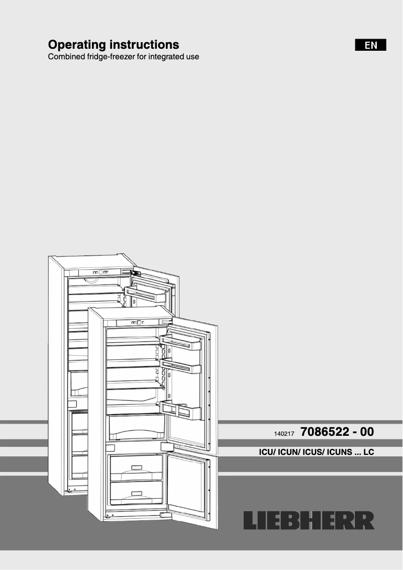 Page 1 of the manual User Manual Liebherr ICUNS 3324