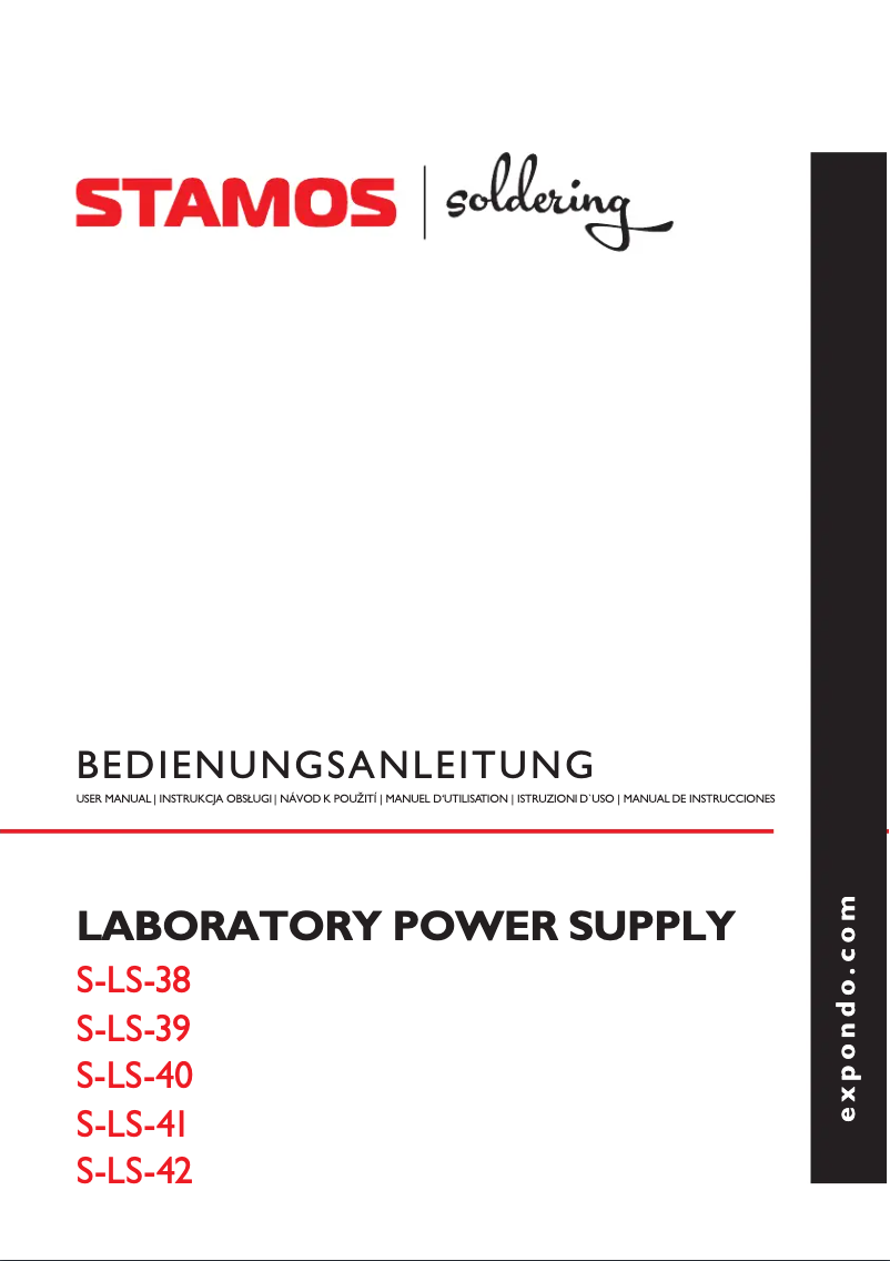 Page 1 of the manual User Manual Stamos S-LS-38