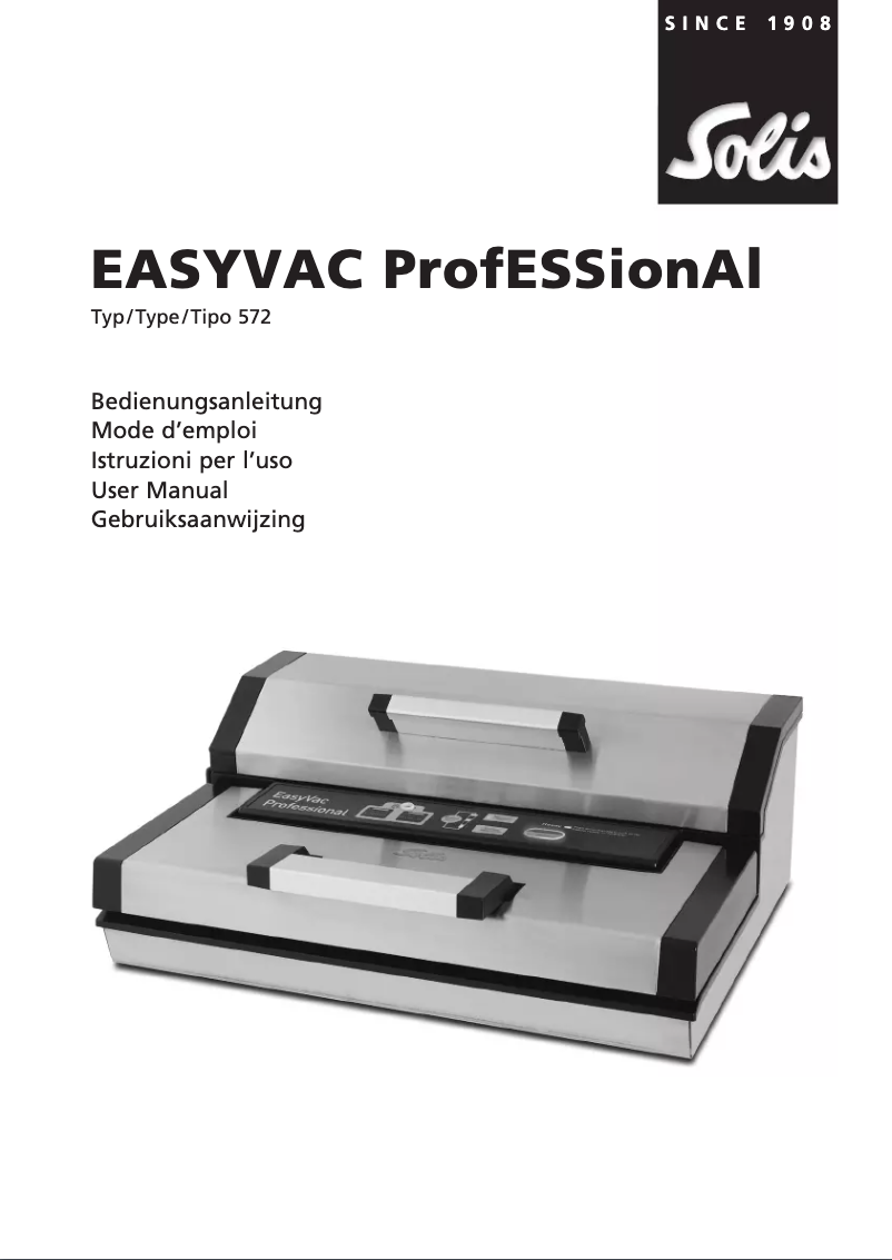 First page image of the manual for Vac Professional 572