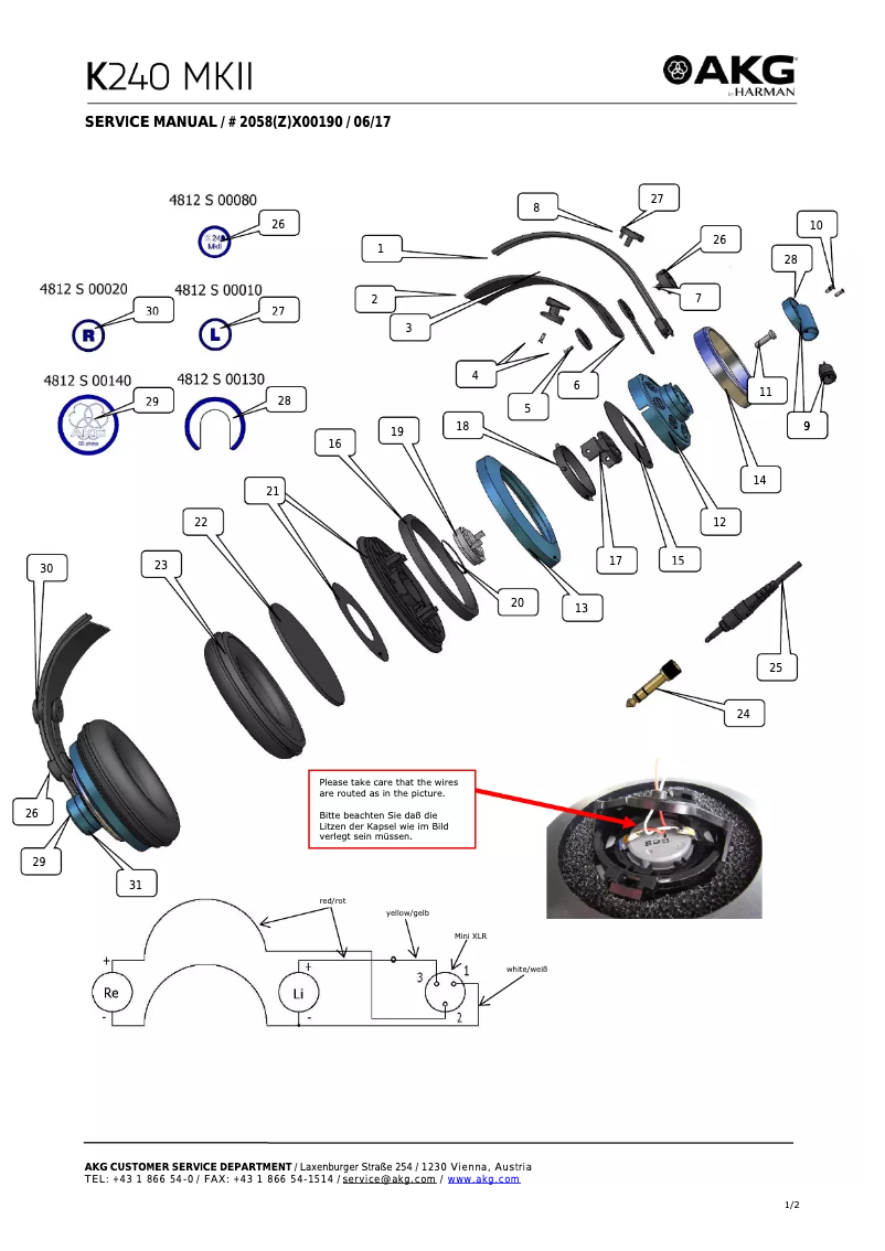 First page image of the manual for K240 MKII