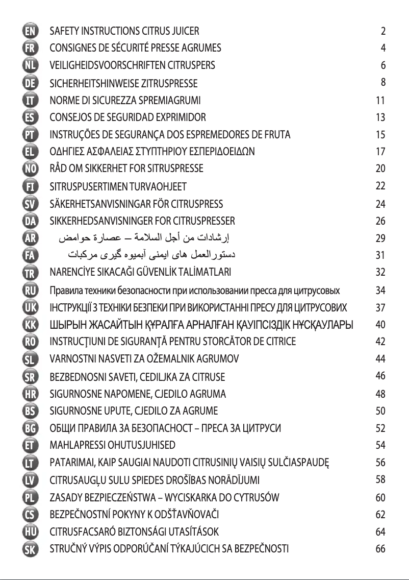 First page image of the manual for Vitapress Direct Serve PC603D10