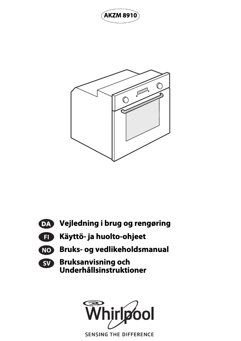 Page 1 de la notice Manuel utilisateur Whirlpool AKZM 8910/IXL