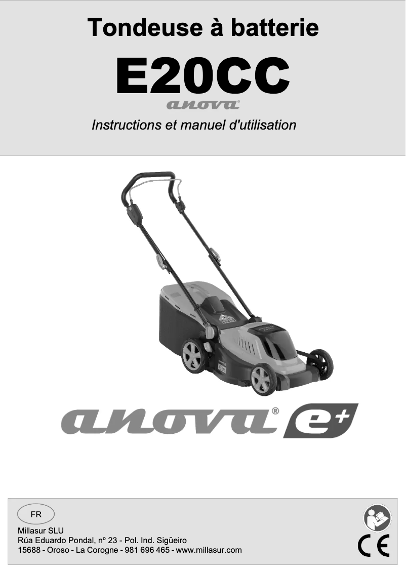 First page image of the manual for E20CC