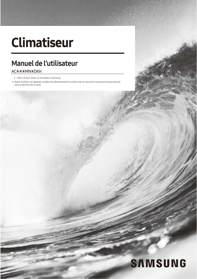 Page 1 of the manual User Manual Samsung AC071MN4PKH