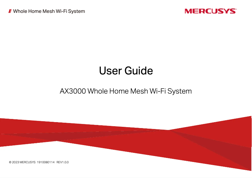 Page 1 of the manual User Manual Mercusys Halo H3000X
