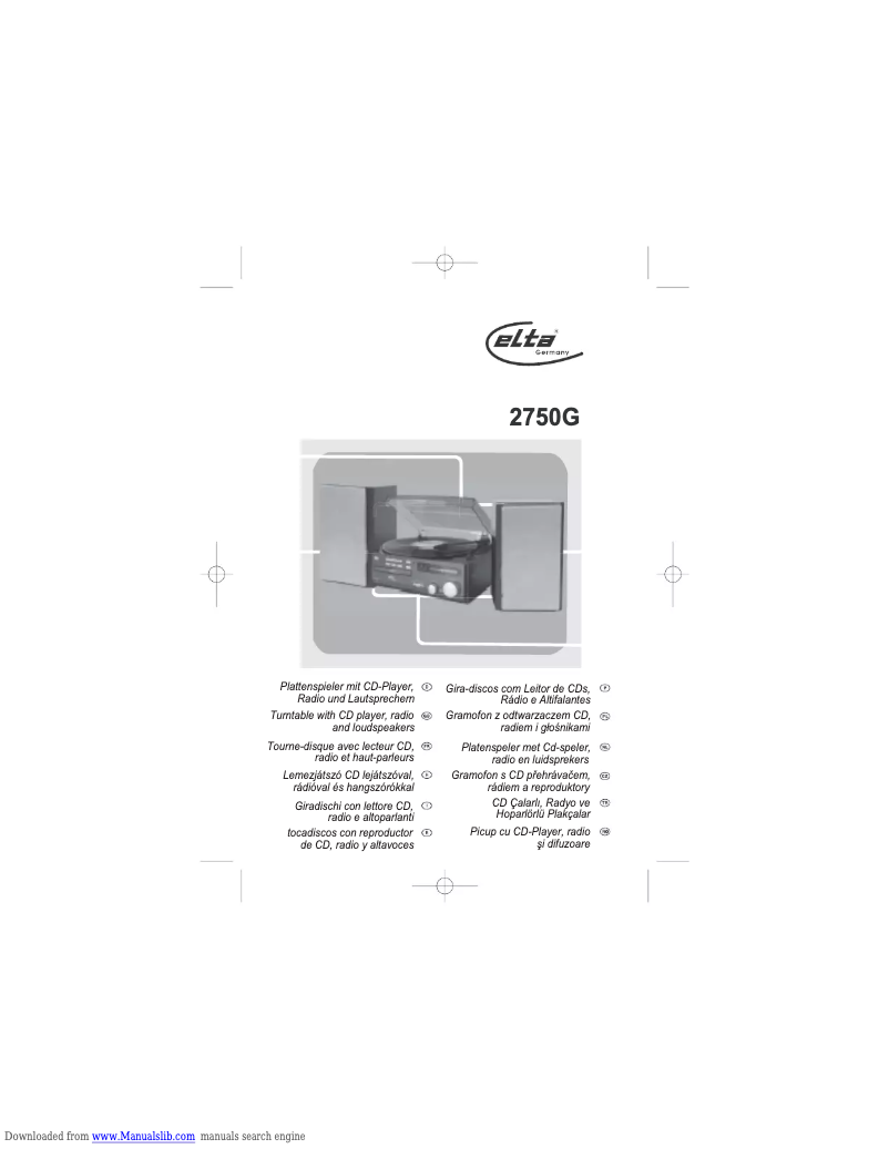 First page image of the manual for 2750G
