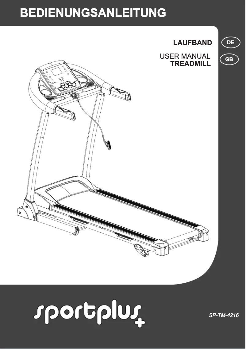 Page 1 of the manual User Manual SportPlus SP-TM-4216