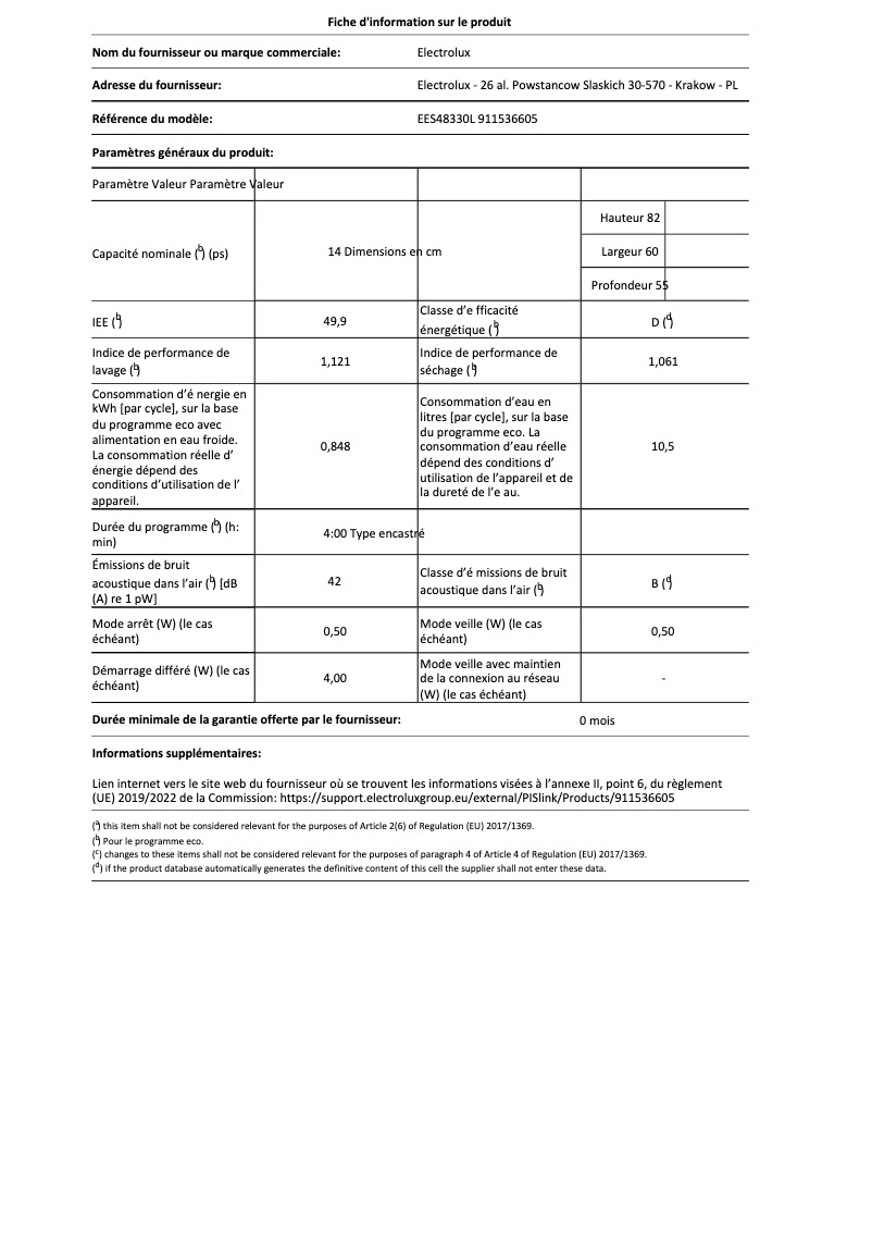 First page image of the manual for EES48330L
