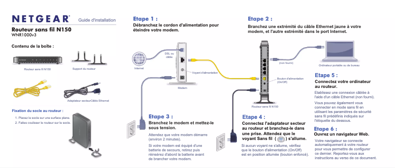 Page 1 of the manual Installation Guide Netgear WNR1000v3