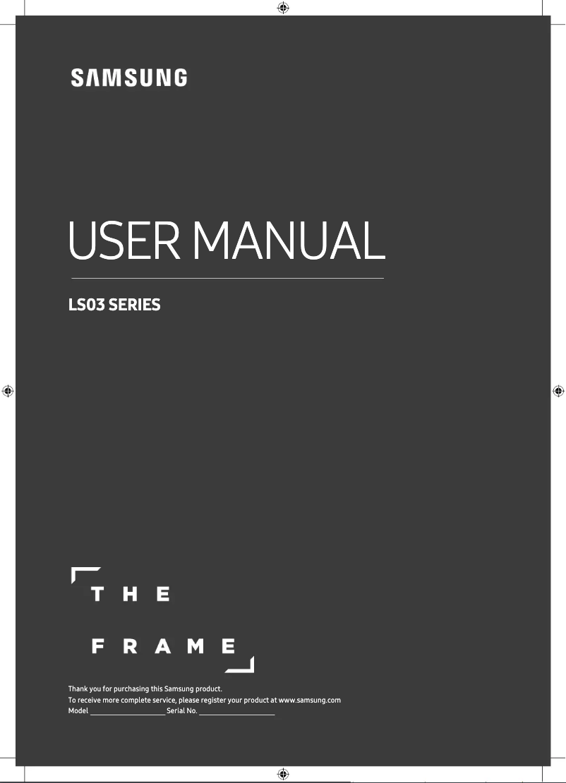 First page image of the manual for The Frame 50LS03B
