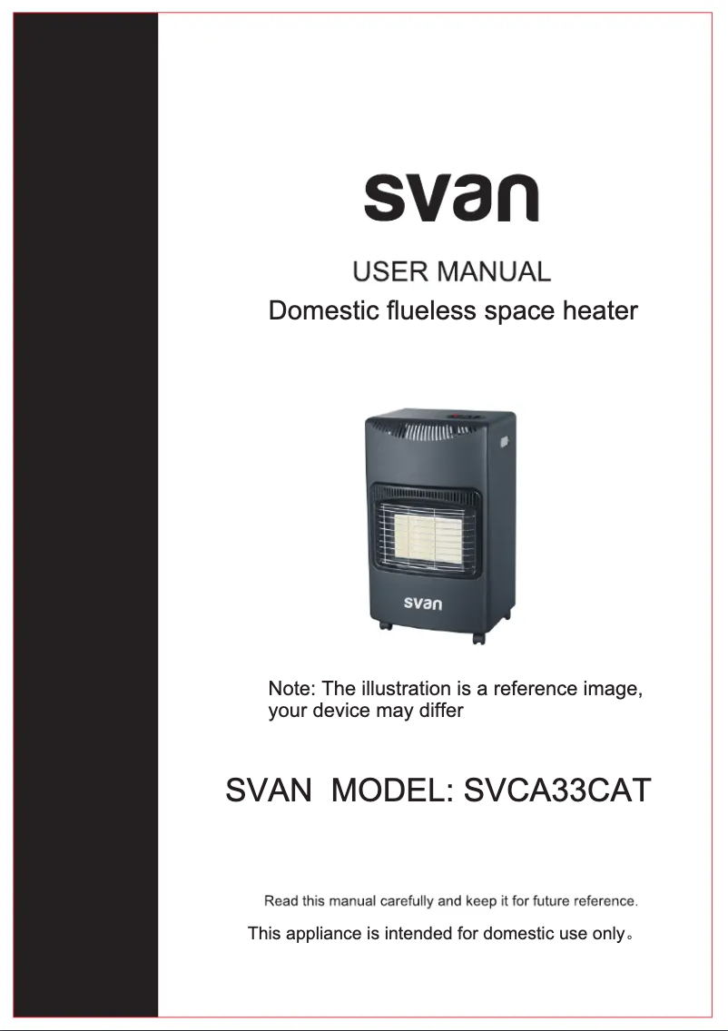 Page 1 of the manual User Manual SVAN SVCA33CAT