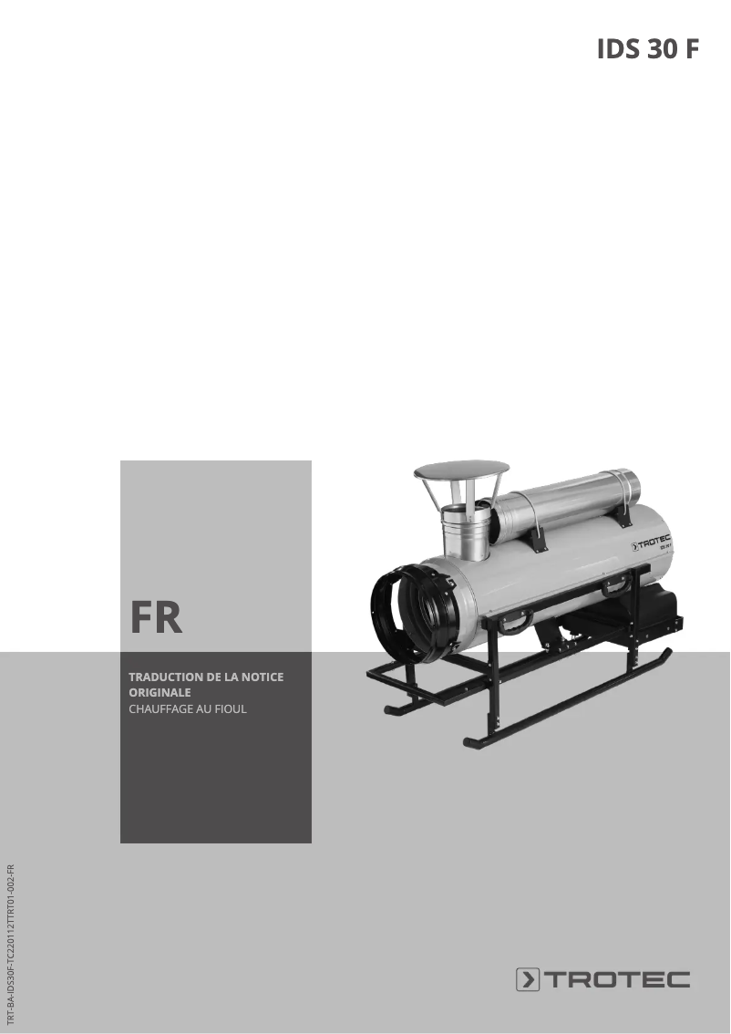 First page image of the manual for IDS 30 F