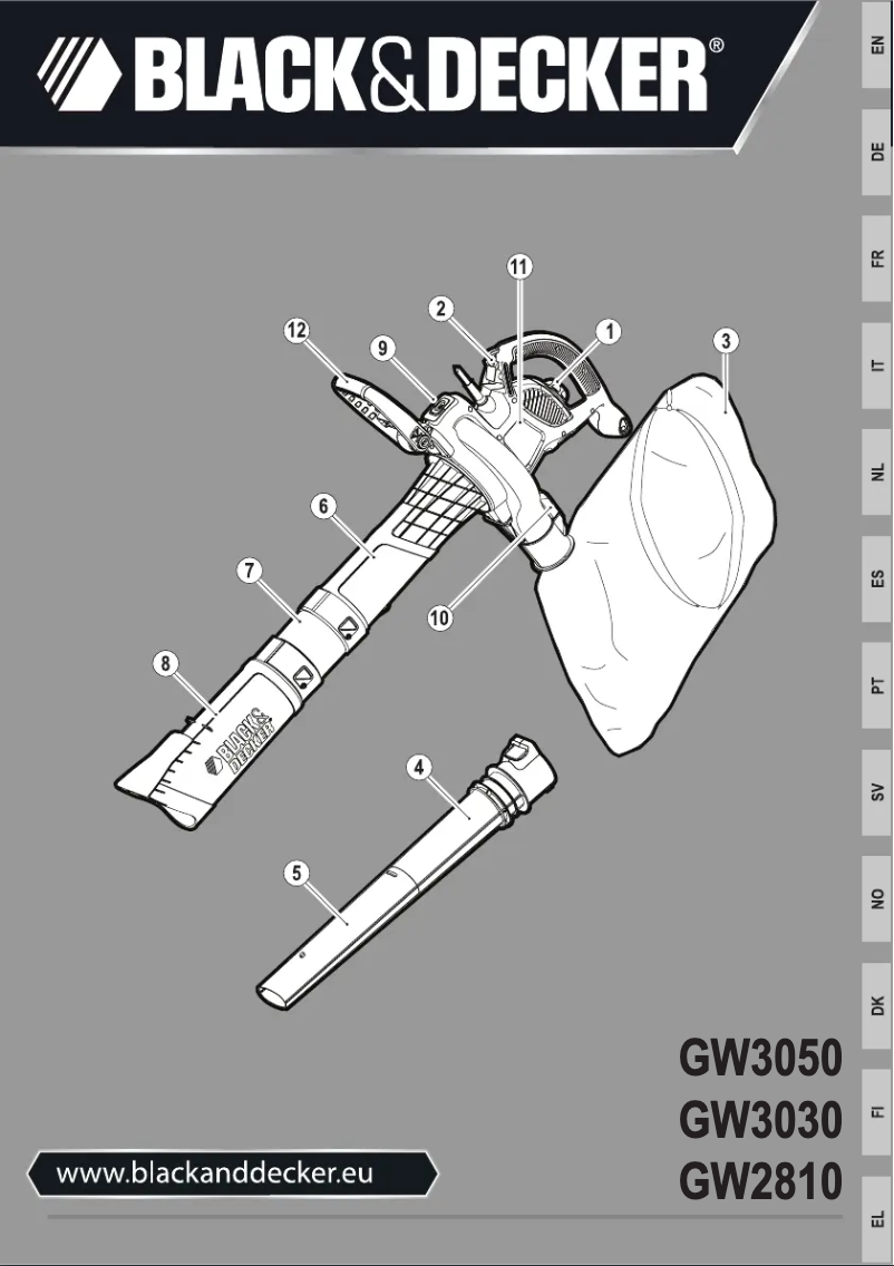 Page 1 de la notice Manuel utilisateur Black & Decker GW3030