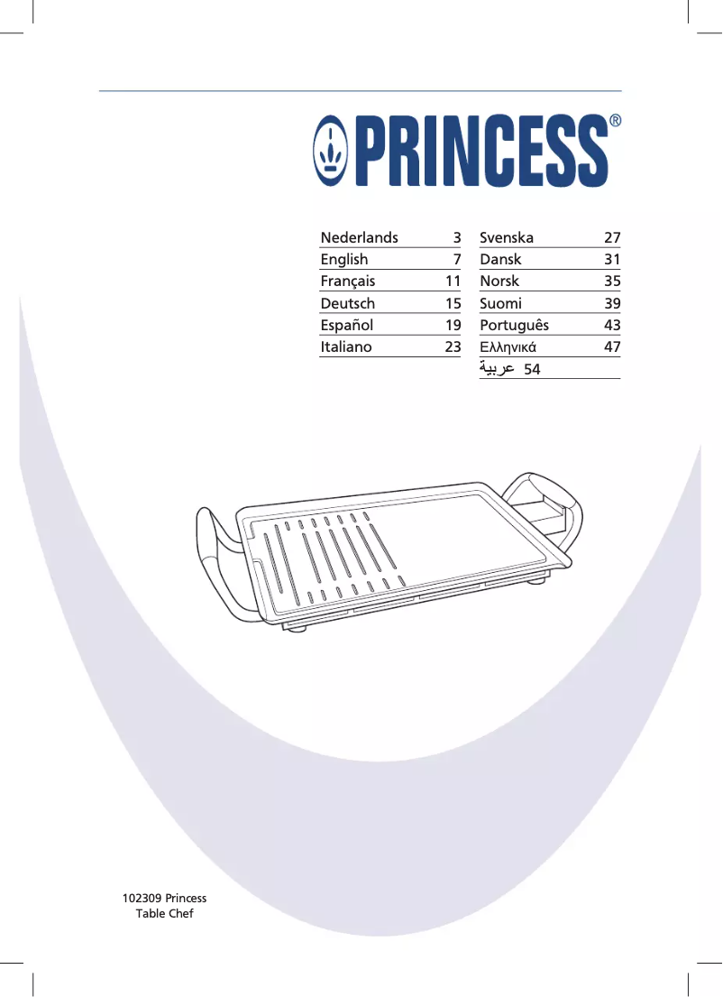 Page 1 of the manual User Manual Princess Table Chef Duet 102309