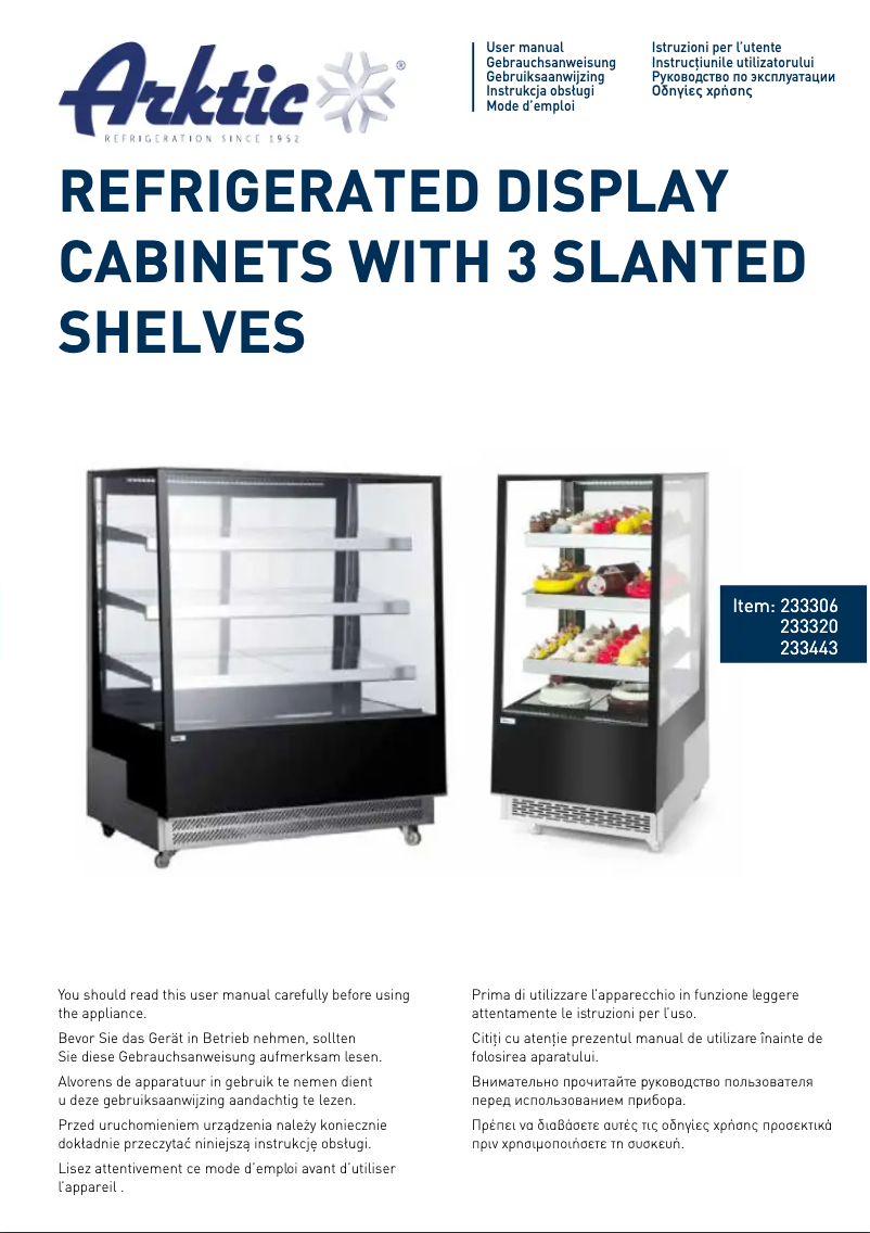 Page 1 of the manual User Manual Arktic 233320