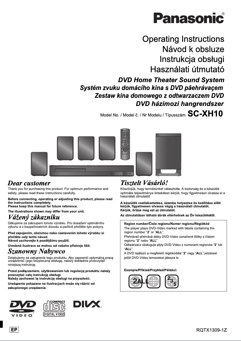 First page image of the manual for SC-XH10