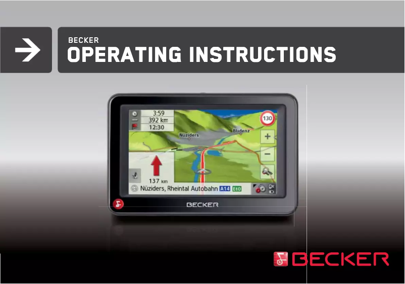 Page 1 de la notice Manuel utilisateur Becker Active 43 Transit