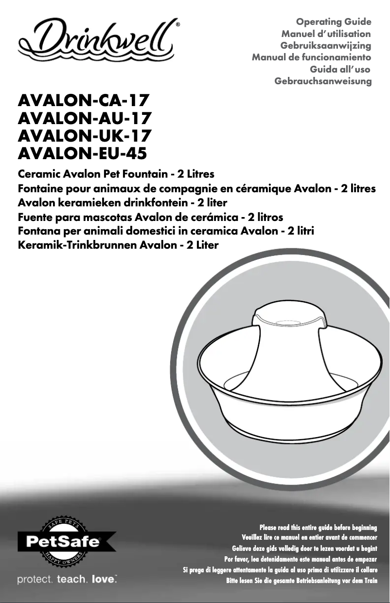 Page 1 of the manual User Manual PetSafe Avalon