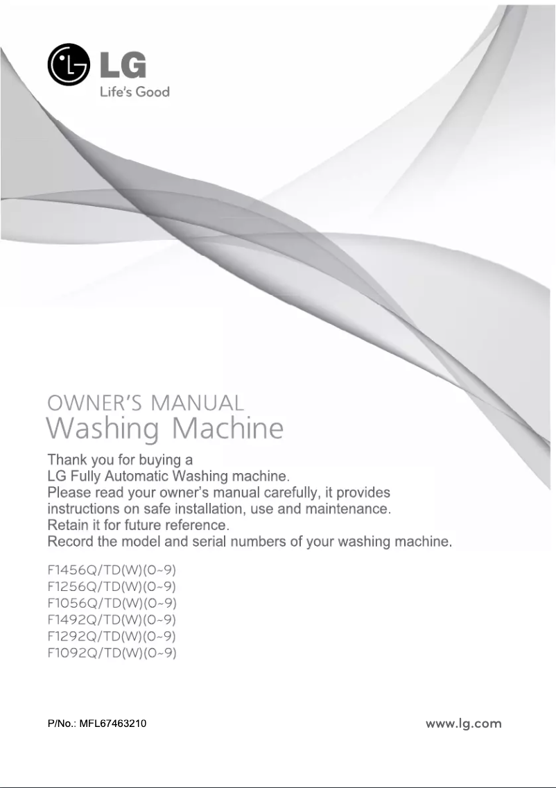 First page image of the manual for F12560QD