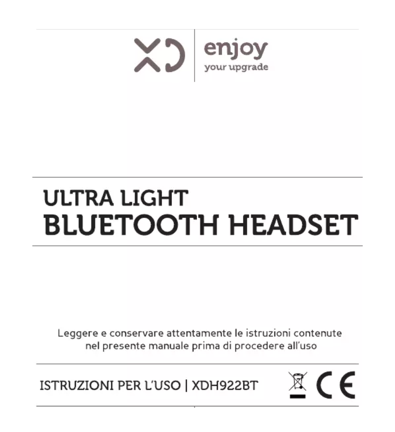 Page 1 of the manual User Manual XD H922BT
