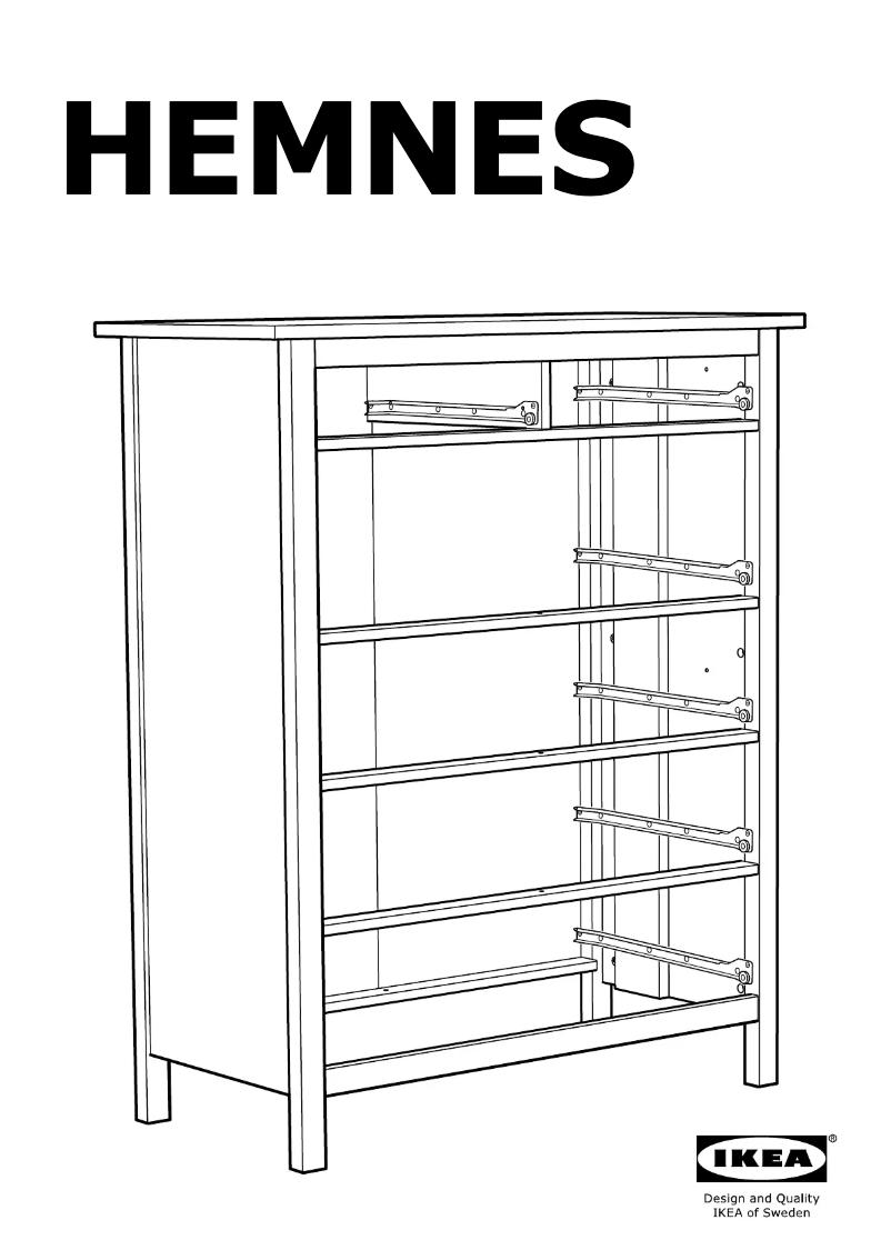 Page 1 of the manual User Manual Ikea HEMNES 603.817.61