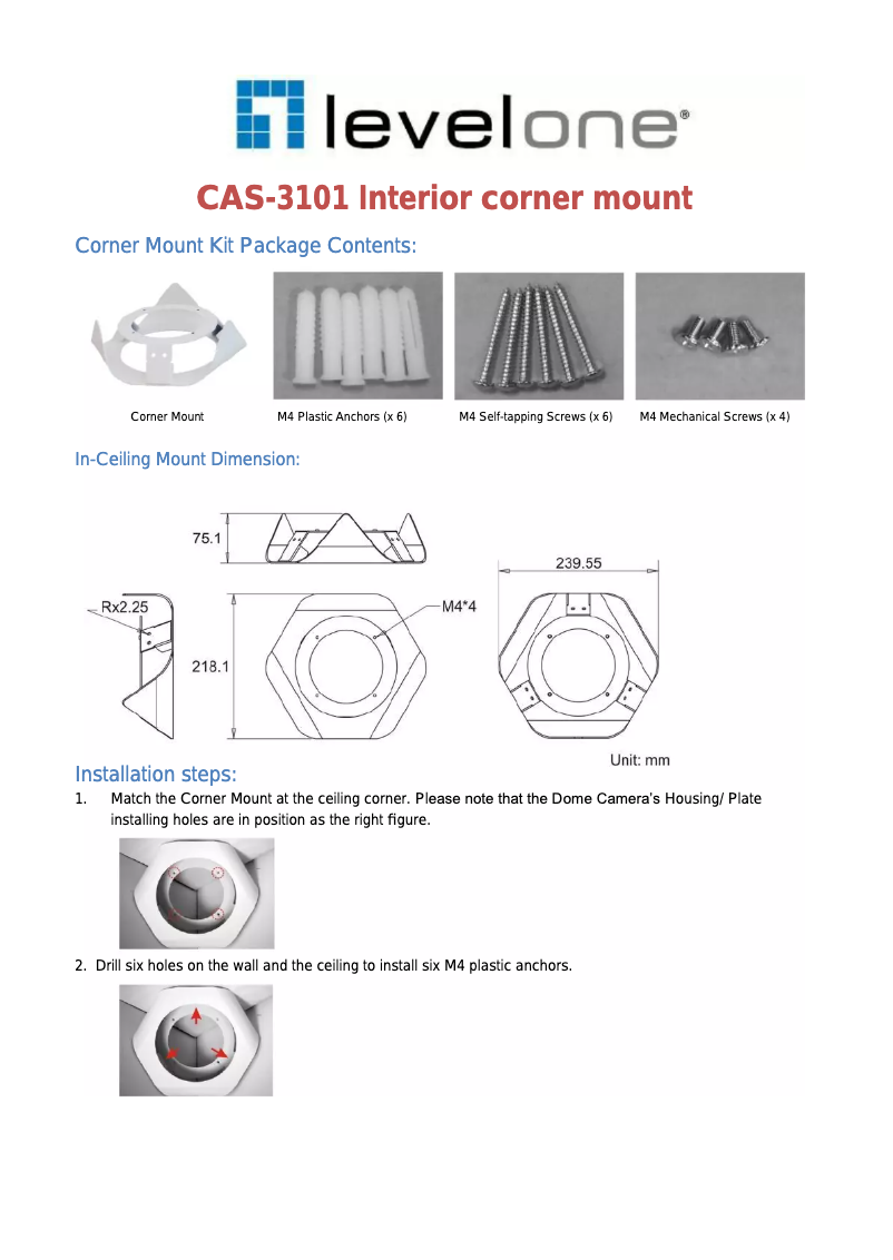 Image de la première page du manuel de l'appareil CAS-3101