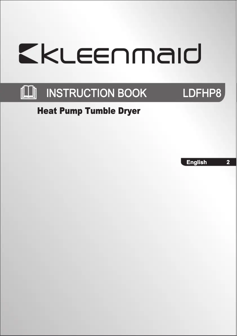 Page 1 of the manual User Manual Kleenmaid LDFHP8