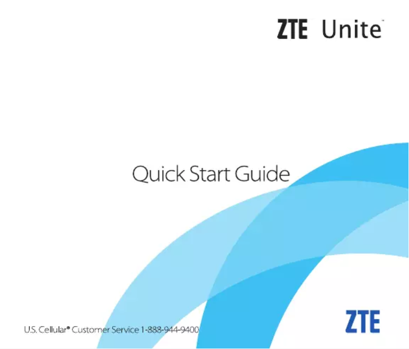 Page 1 of the manual User Manual ZTE Unite