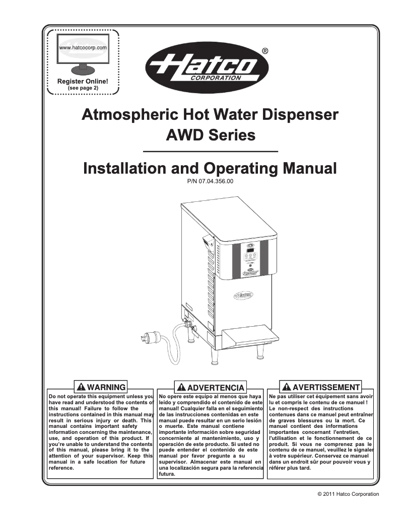 First page image of the manual for AWD-12