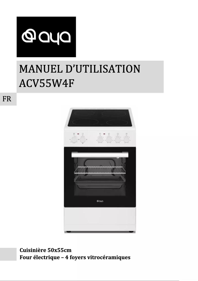 First page image of the manual for ACV55W4F