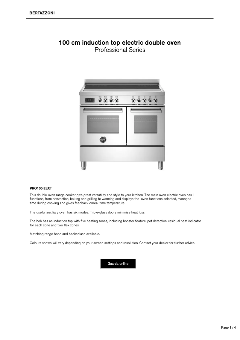 First page image of the manual for PRO105I2EXT