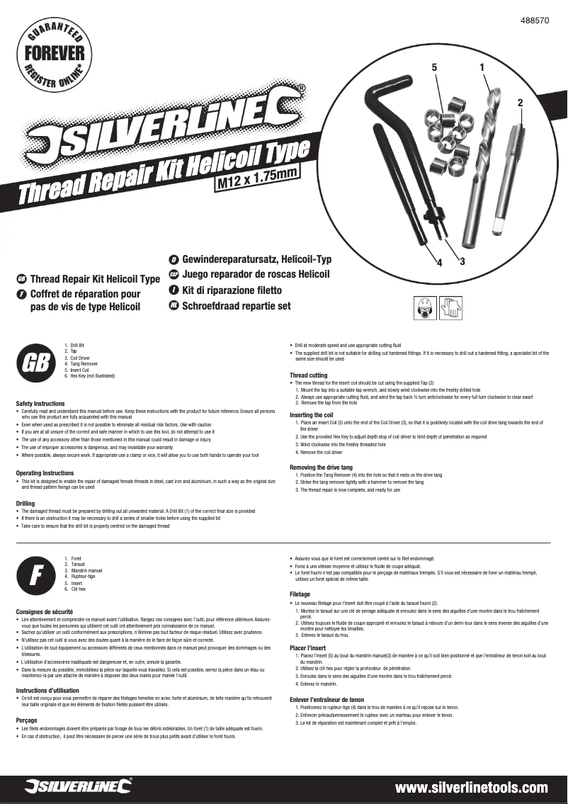 Page 1 of the manual User Manual Silverline 488570
