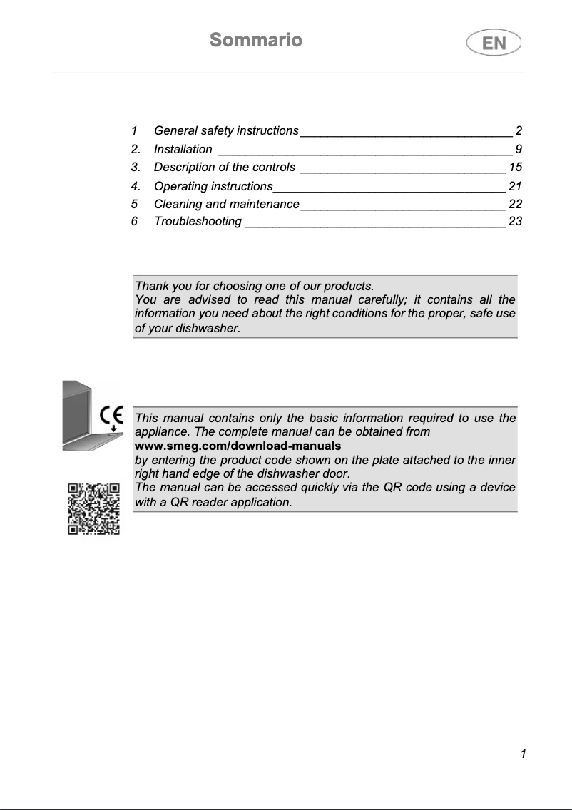 First page image of the manual for LVS292DN