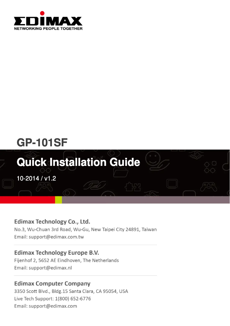 First page image of the manual for GP-101SF
