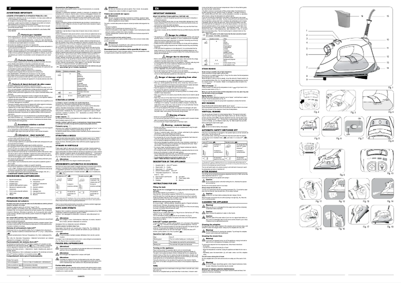 Page 1 of the manual User Manual Ariete 6213