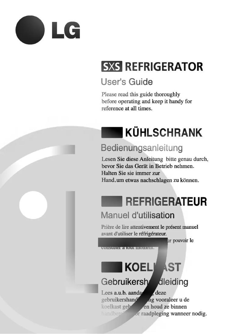 First page image of the manual for GR-L207NAUA
