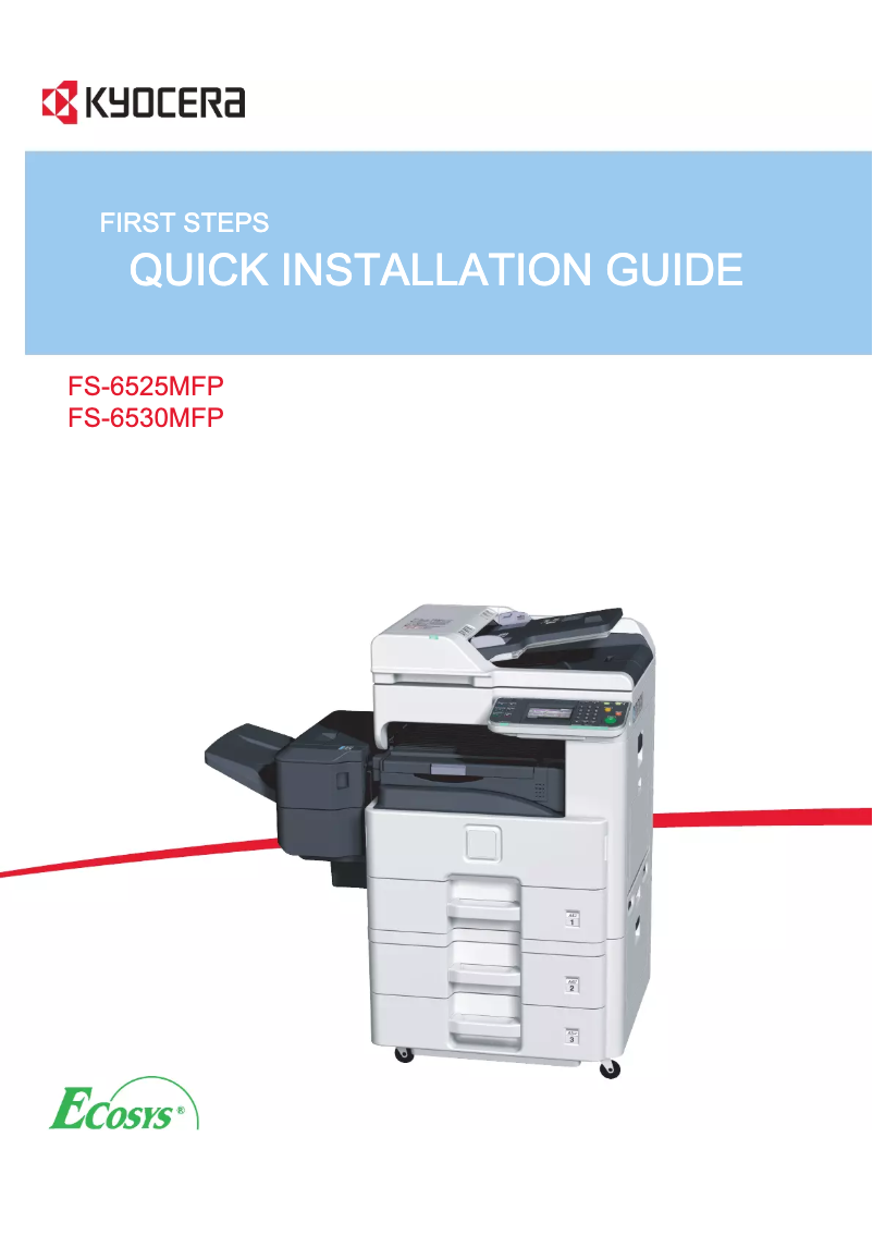 Page 1 of the manual User Manual Kyocera FS-6530MFP
