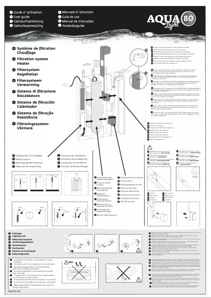 First page image of the manual for Aqua 80 Light