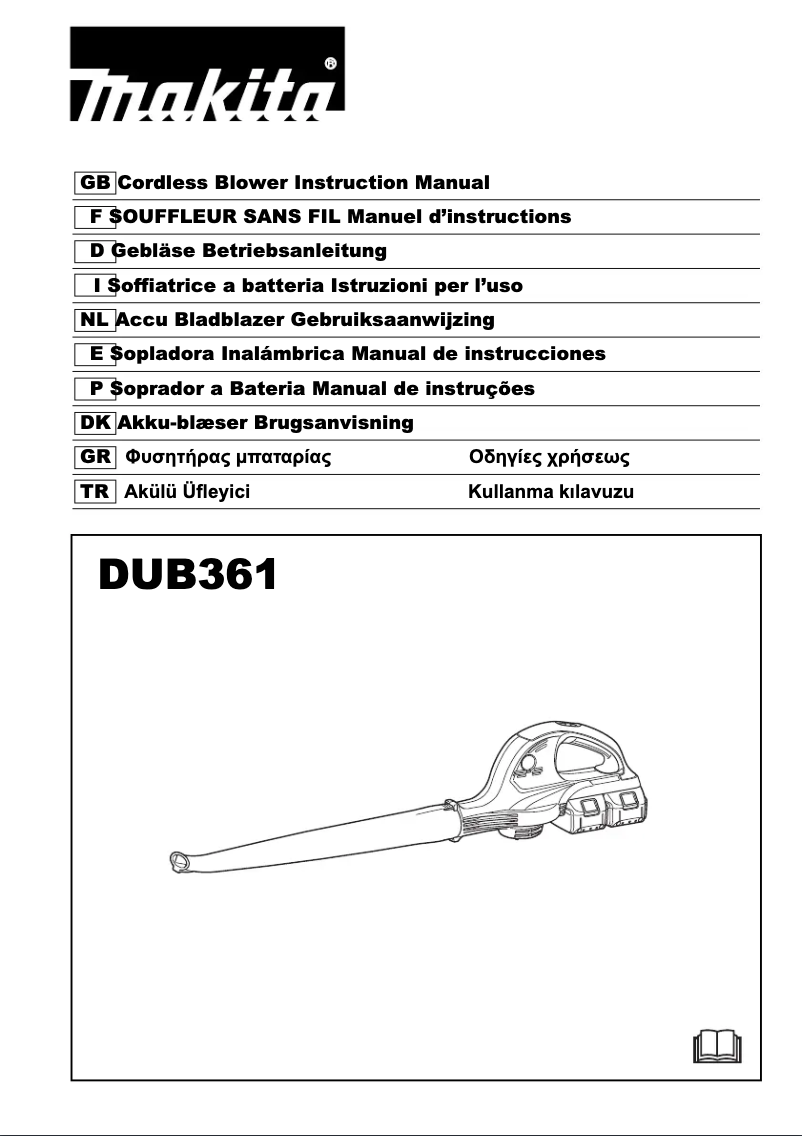 Page 1 of the manual User Manual Makita DUB361Z