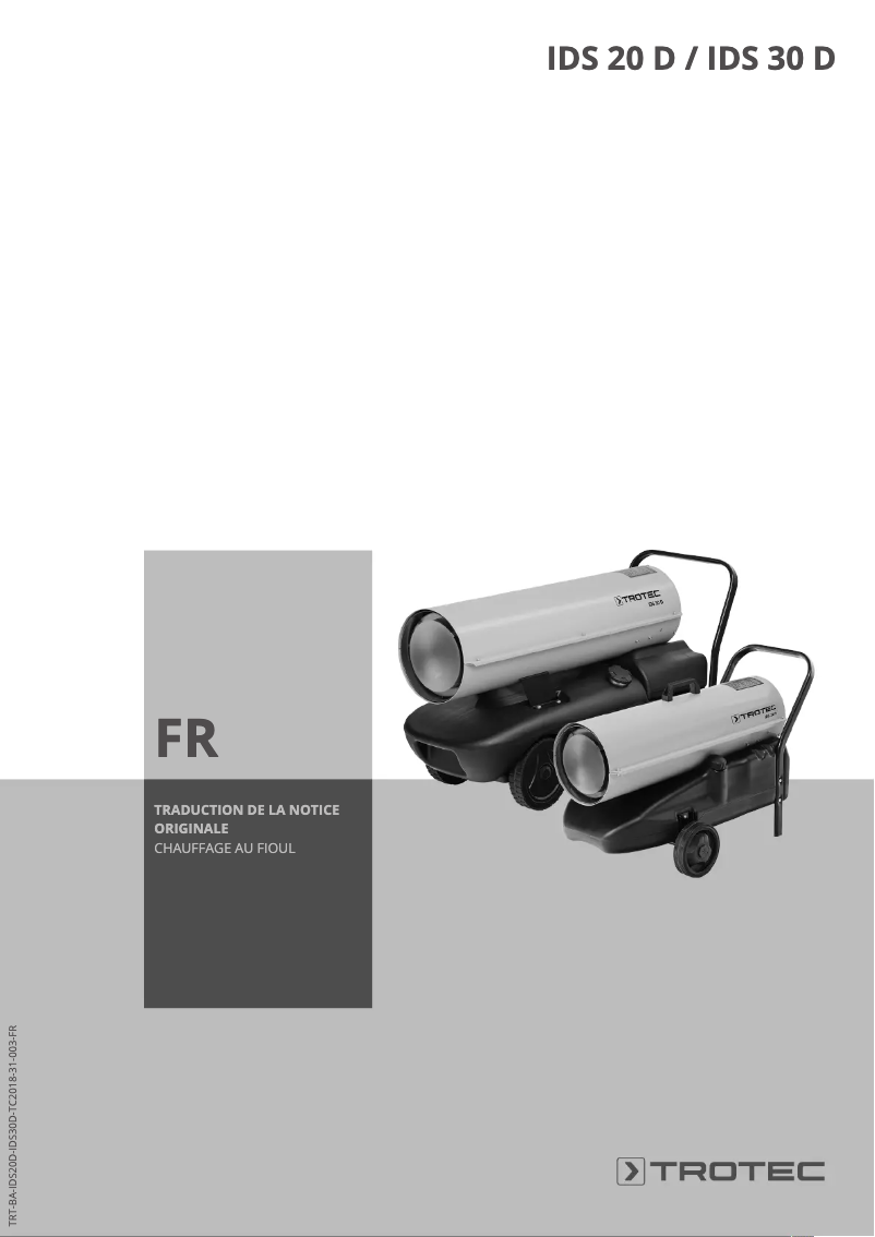 First page image of the manual for IDS 30 D