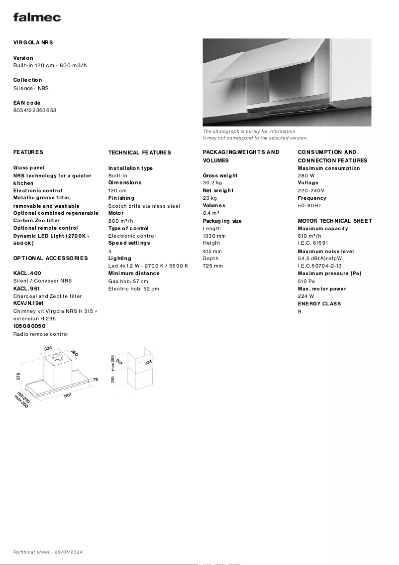 First page image of the manual for Virgola NRS
