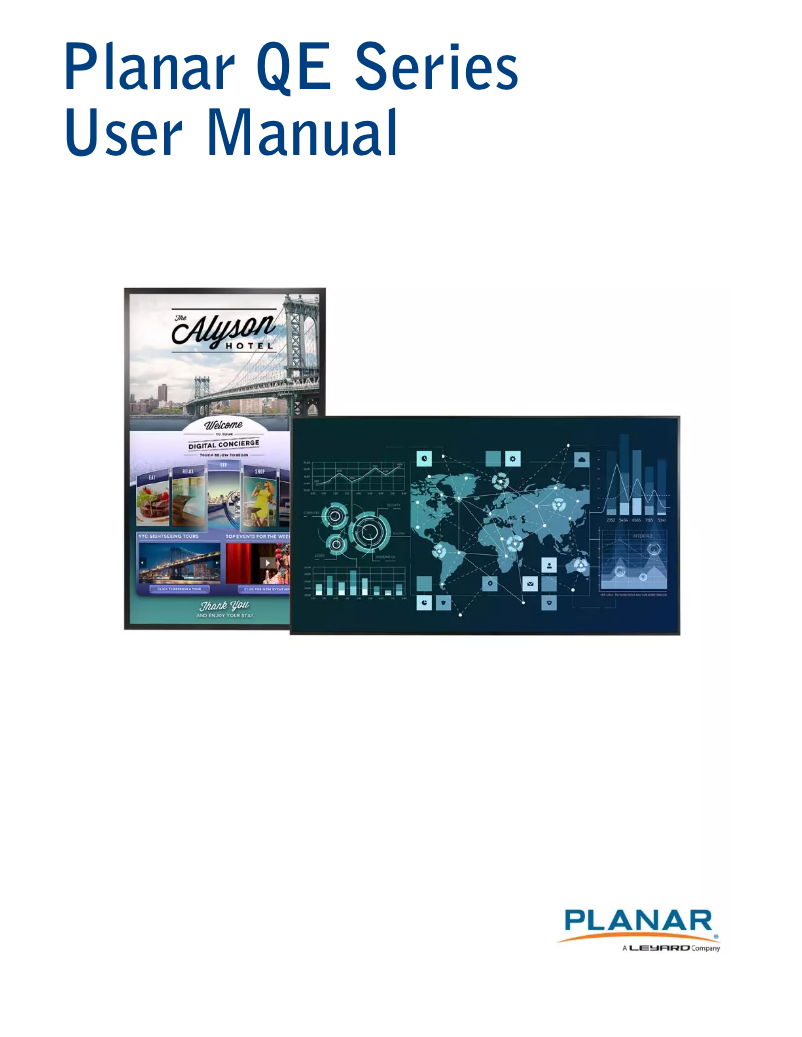 First page image of the manual for QE9850-T